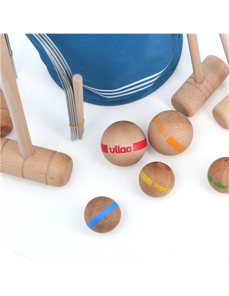 Croquet famille 2 adultes + 3 enfants - Vilac