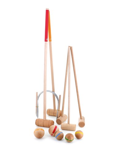 Croquet famille 2 adultes + 3 enfants - Vilac