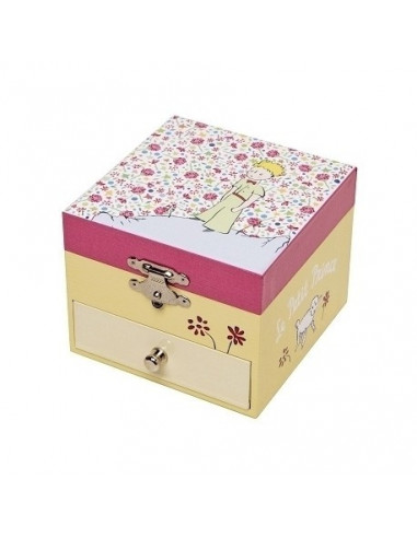 Coffret Musique Cube Le Petit Prince - Rose - Figurine Petit