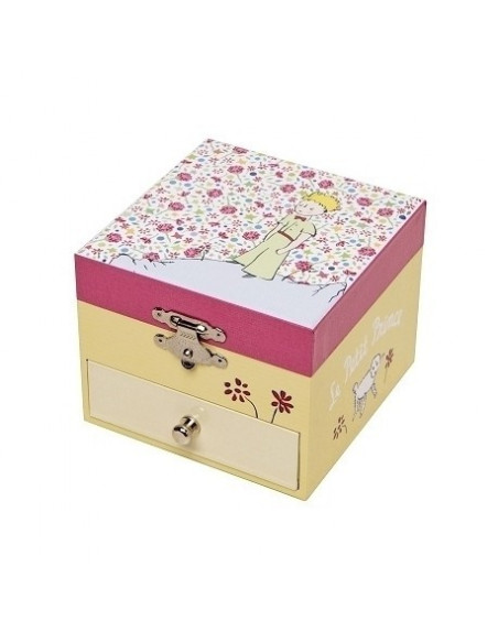 Coffret Musique Cube Le Petit Prince - Rose - Figurine Petit