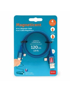 CÂBLE MAGNÉTIQUE 4 EN 1 CHARGE - PETROL - Legami
