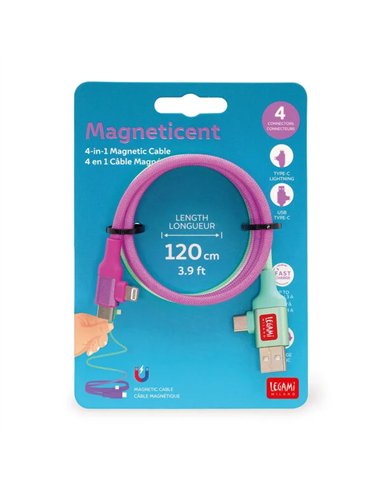 CÂBLE MAGNÉTIQUE 4 EN 1 CHARGE - ELECTRIC AURA - Legami