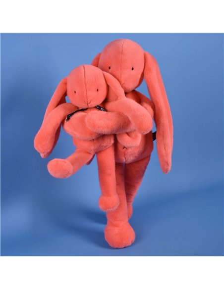 Lapin Méloé 37cm - corail acidulé - Mailou