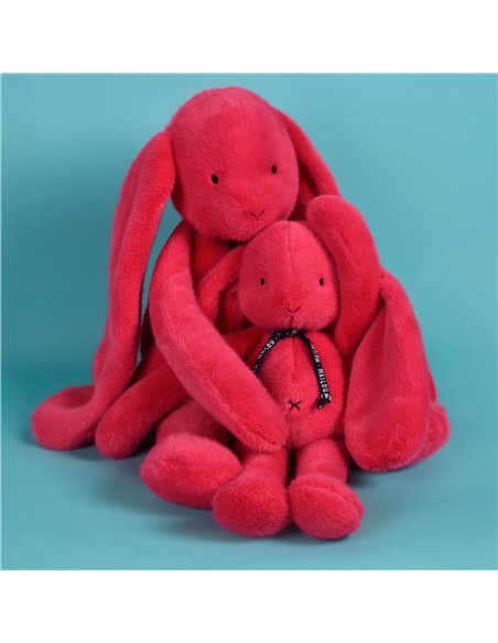 Lapin Méloé 56cm - fuchsia peps - Mailou