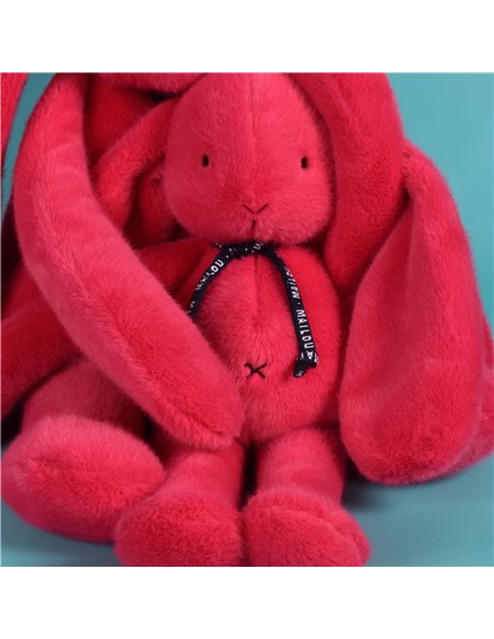 Lapin Méloé 56cm - fuchsia peps - Mailou