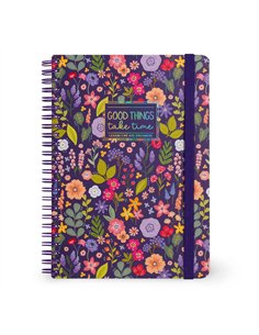 SPIRAL-BOUND NOTEBOOK - CAHIER LIGNÉ À SPIRALE - FLOWERS - Legami