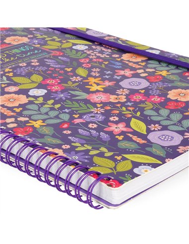 SPIRAL-BOUND NOTEBOOK - CAHIER LIGNÉ À SPIRALE - FLOWERS - Legami