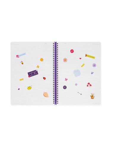 SPIRAL-BOUND NOTEBOOK - CAHIER LIGNÉ À SPIRALE - FLOWERS - Legami