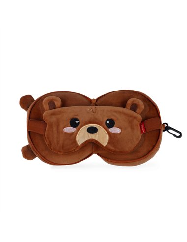 Coussin de Voyage avec Masque de Sommeil Teddy Bear - My Travel Buddy - LEGAMI
