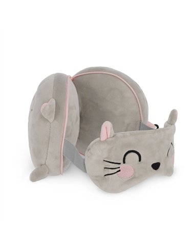 Coussin de Voyage avec Masque de Sommeil Kitty - My Travel Buddy - LEGAMI