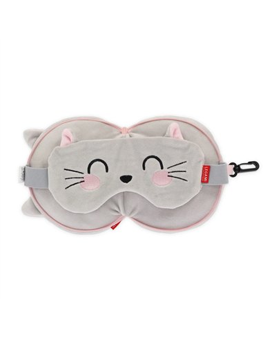 Coussin de Voyage avec Masque de Sommeil Kitty - My Travel Buddy - LEGAMI