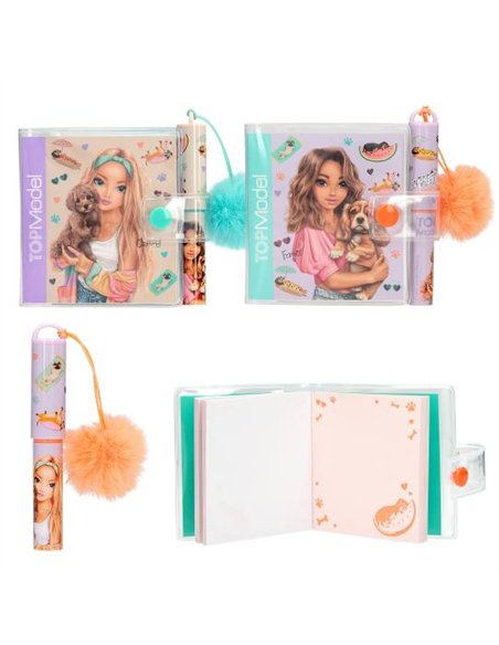 TOPModel Mini bloc-notes avec stylo SUNNY DOG