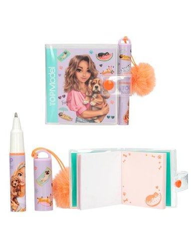 TOPModel Mini bloc-notes avec stylo SUNNY DOG