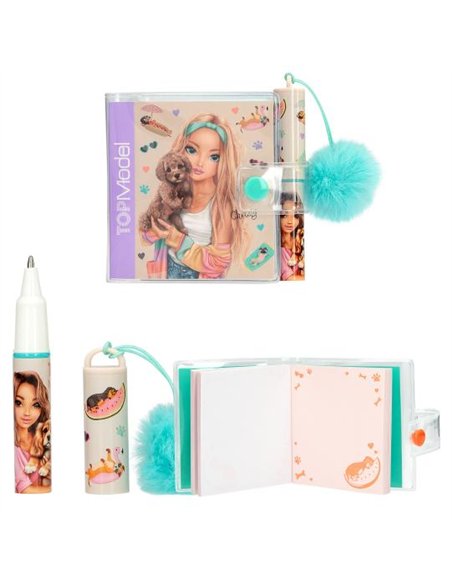 TOPModel Mini bloc-notes avec stylo SUNNY DOG