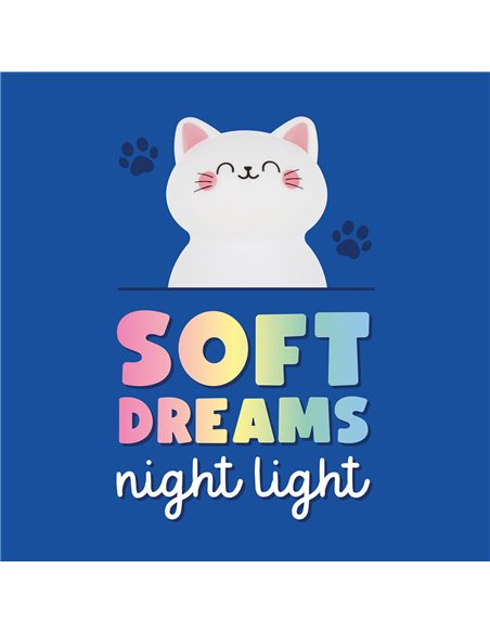 SOFT DREAMS - VEILLEUSE RECHARGEABLE - KITTY - Legami