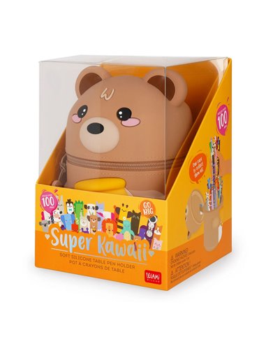 SUPER KAWAII TEDDY BEAR - Pot à Crayons de Table Teddy Bear - LEGAMI
