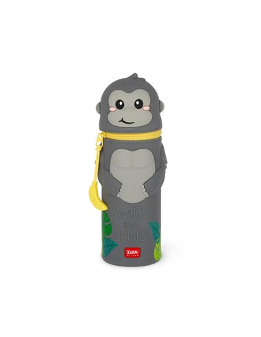 Trousse 2 en 1 en Silicone Gorilla « Wild but Kind » - Kawaii - Legami