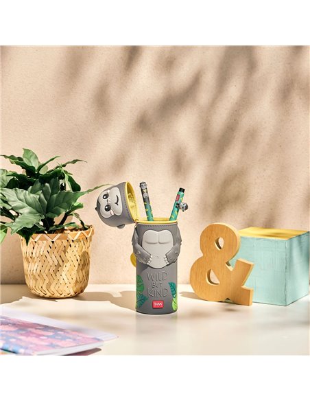 Trousse 2 en 1 en Silicone Gorilla « Wild but Kind » - Kawaii - Legami