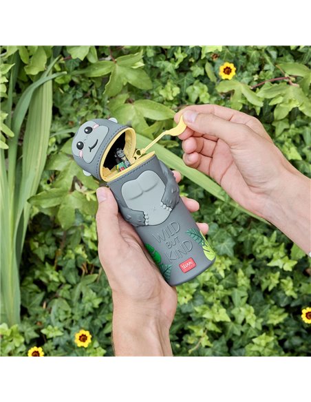 Trousse 2 en 1 en Silicone Gorilla « Wild but Kind » - Kawaii - Legami