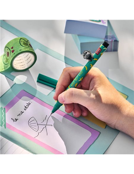 Stylo Gel avec Animal Décoratif Gorilla «Wild but Kind» - Lovely Friends - Legami