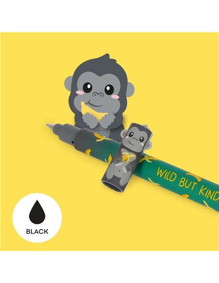 Stylo legami encre gel effaçable - Gorilla «Wild but Kind» - Erasable Pen - Legami