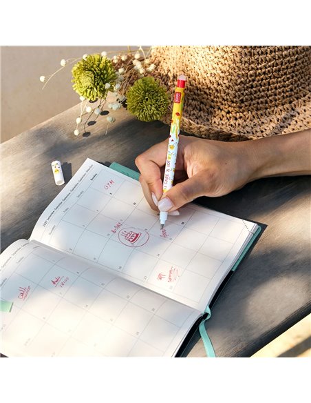 Stylo legami encre gel effacable - poule Hen «I Care a Lot» - Erasable Pen - Legami