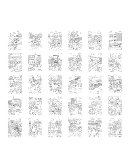 Refill KIDYDRAW-PAD Recharge de dessins "Héros du quotidien" - Kidywolf