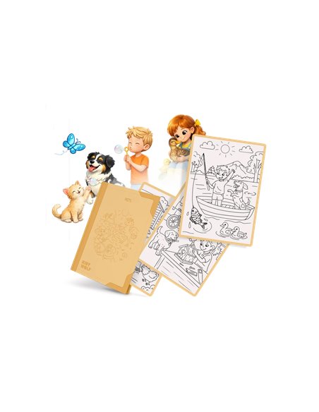 Refill KIDYDRAW-PAD Recharge de dessins "Animaux de compagnie" - Kidywolf