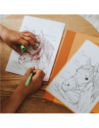 Refill KIDYDRAW-PAD Recharge de dessins "Chevaux" - Kidywolf