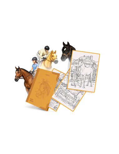 Refill KIDYDRAW-PAD Recharge de dessins "Chevaux" - Kidywolf