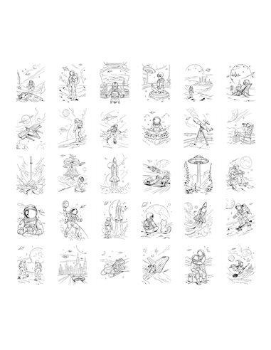 Refill K-DRAW-PAD Recharge de dessins "Galaxy" - kidywolf