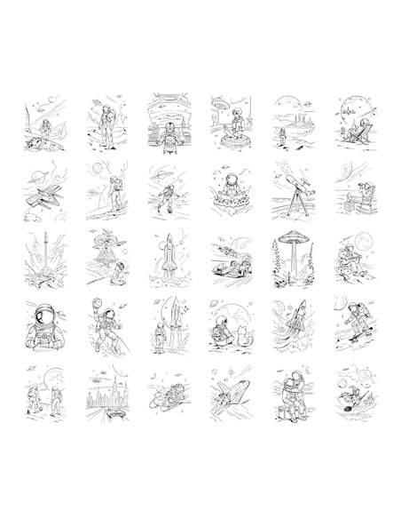 Refill K-DRAW-PAD Recharge de dessins "Galaxy" - kidywolf