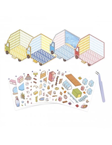 COSY STICKERS - TINY TRUCKS - Janod