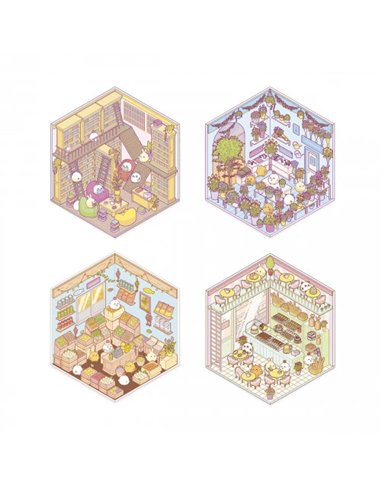 COSY STICKERS - LITTLE SHOPS - Janod