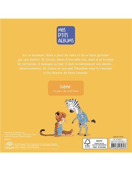 JULES A PEUR DE RATER - Auzou
