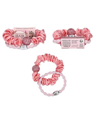 Miss Melody Set d'élastiques à cheveux strass