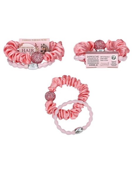 Miss Melody Set d'élastiques à cheveux strass