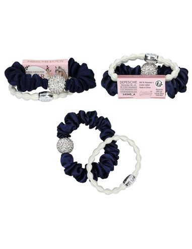 Miss Melody Set d'élastiques à cheveux strass