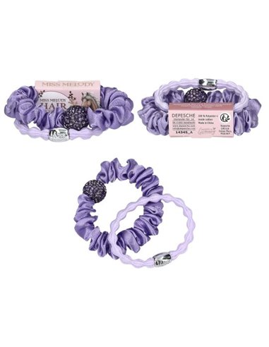 Miss Melody Set d'élastiques à cheveux strass
