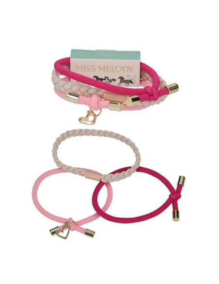 Miss Melody Set d'élastiques à cheveux noeuds et tresses