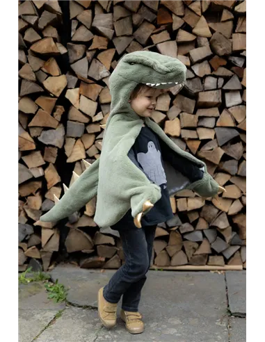 Cape de T-Rex bébé, douce et caline, vert, taille 2 ans - great pretenders