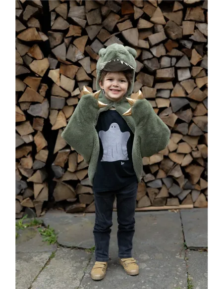 Cape de T-Rex bébé, douce et caline, vert, taille 2 ans - great pretenders