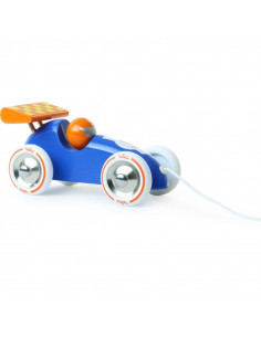 Voiture de course à trainer bleu-orange