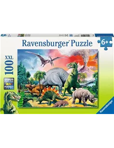 Puzzle 100 XXL pièces - Au milieu des dinosaures - ravensburger