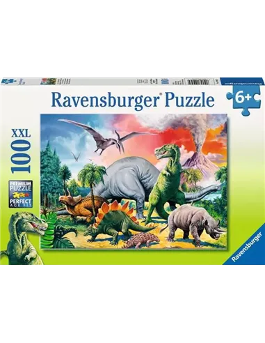Puzzle 100 XXL pièces - Au milieu des dinosaures - ravensburger