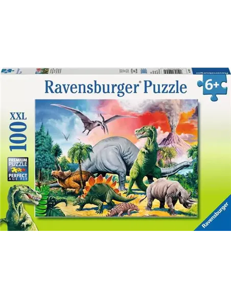 Puzzle 100 XXL pièces - Au milieu des dinosaures - ravensburger