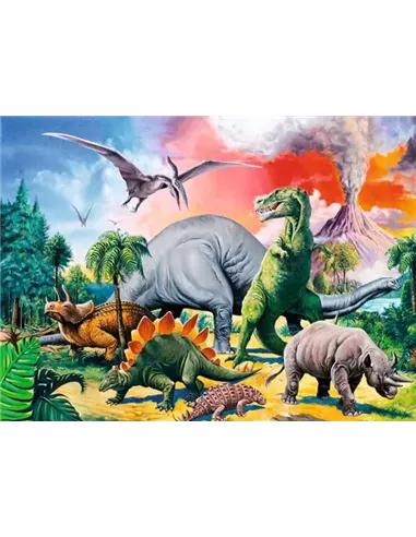 Puzzle 100 XXL pièces - Au milieu des dinosaures - ravensburger