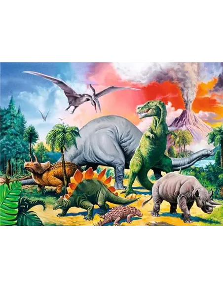 Puzzle 100 XXL pièces - Au milieu des dinosaures - ravensburger