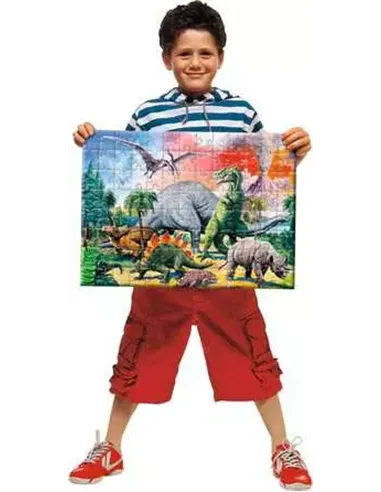 Puzzle 100 XXL pièces - Au milieu des dinosaures - ravensburger