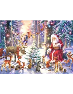 Puzzle Enfant 100 XXL pièces - Noël en forêt - ravensburger 2
